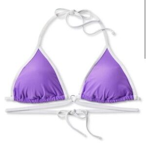 Wild Fable Purple and White Bikini Top